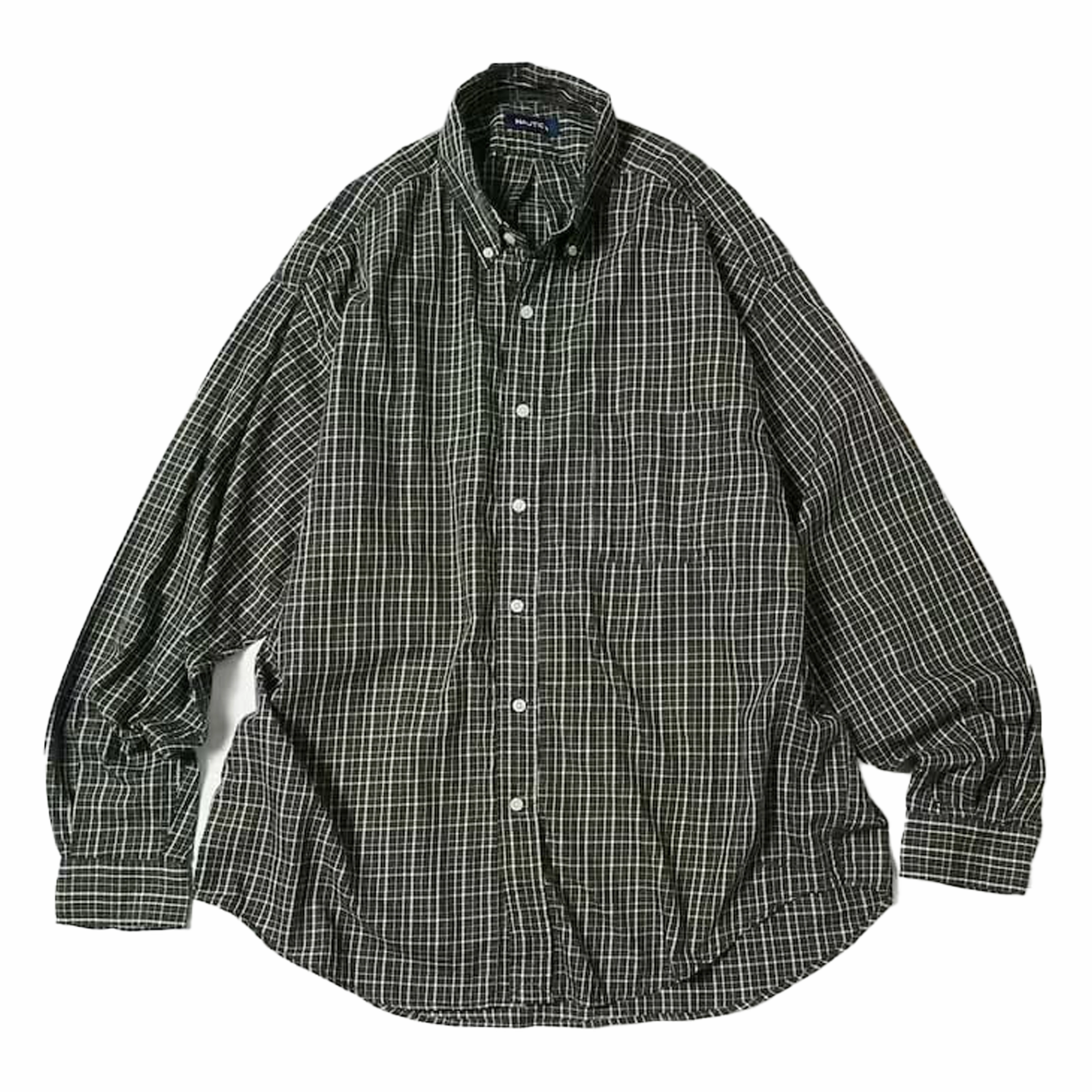 Nautica Japan Twill Tattersall L/S Shirts Olive