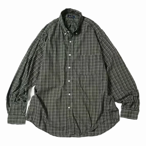 Nautica Japan Twill Tattersall L/S Shirts Olive