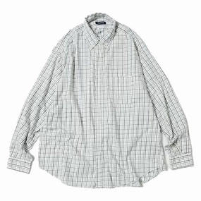 Nautica Japan Twill Tattersall L/S Shirts White