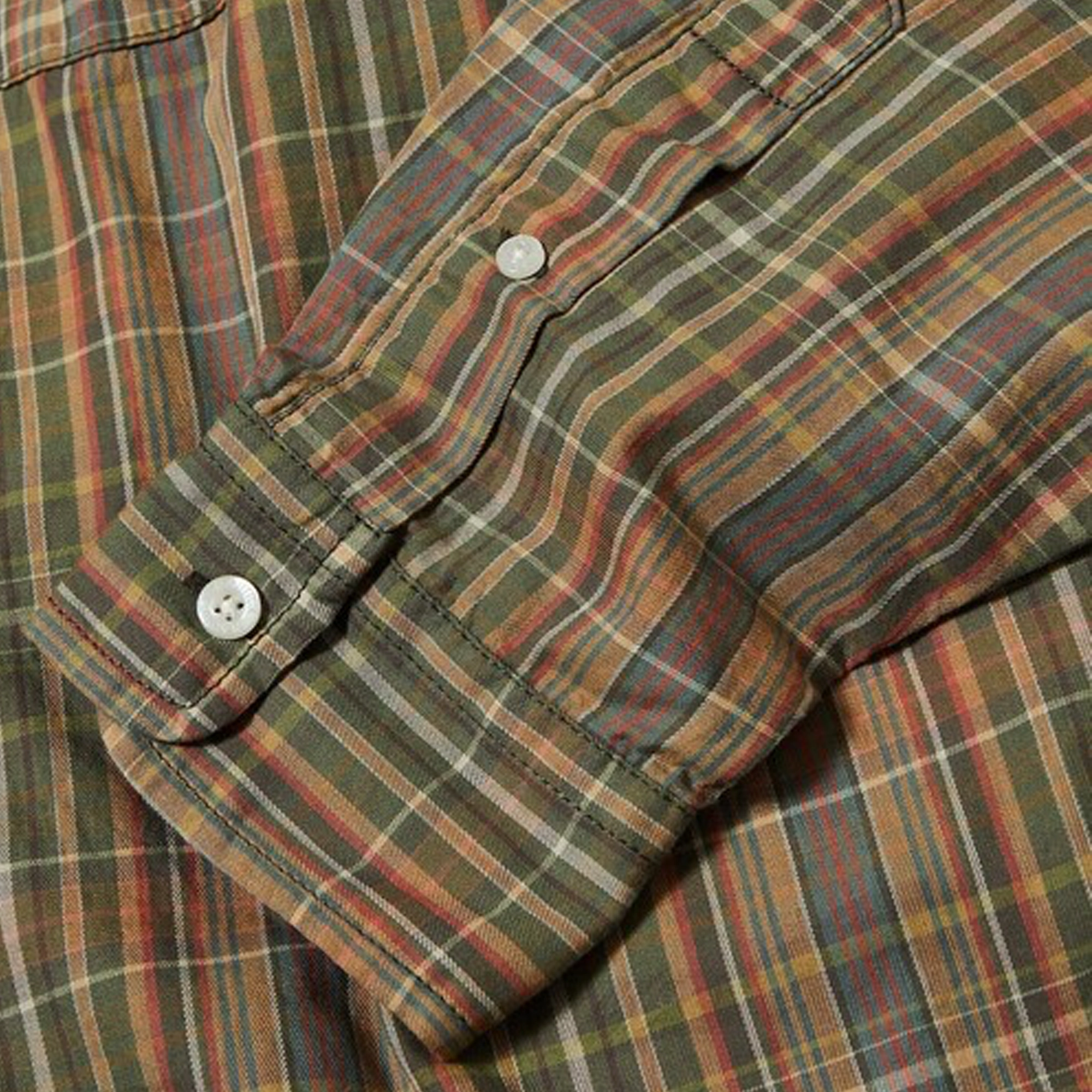 Nautica Japan Washed Twill Check Shirts Beige