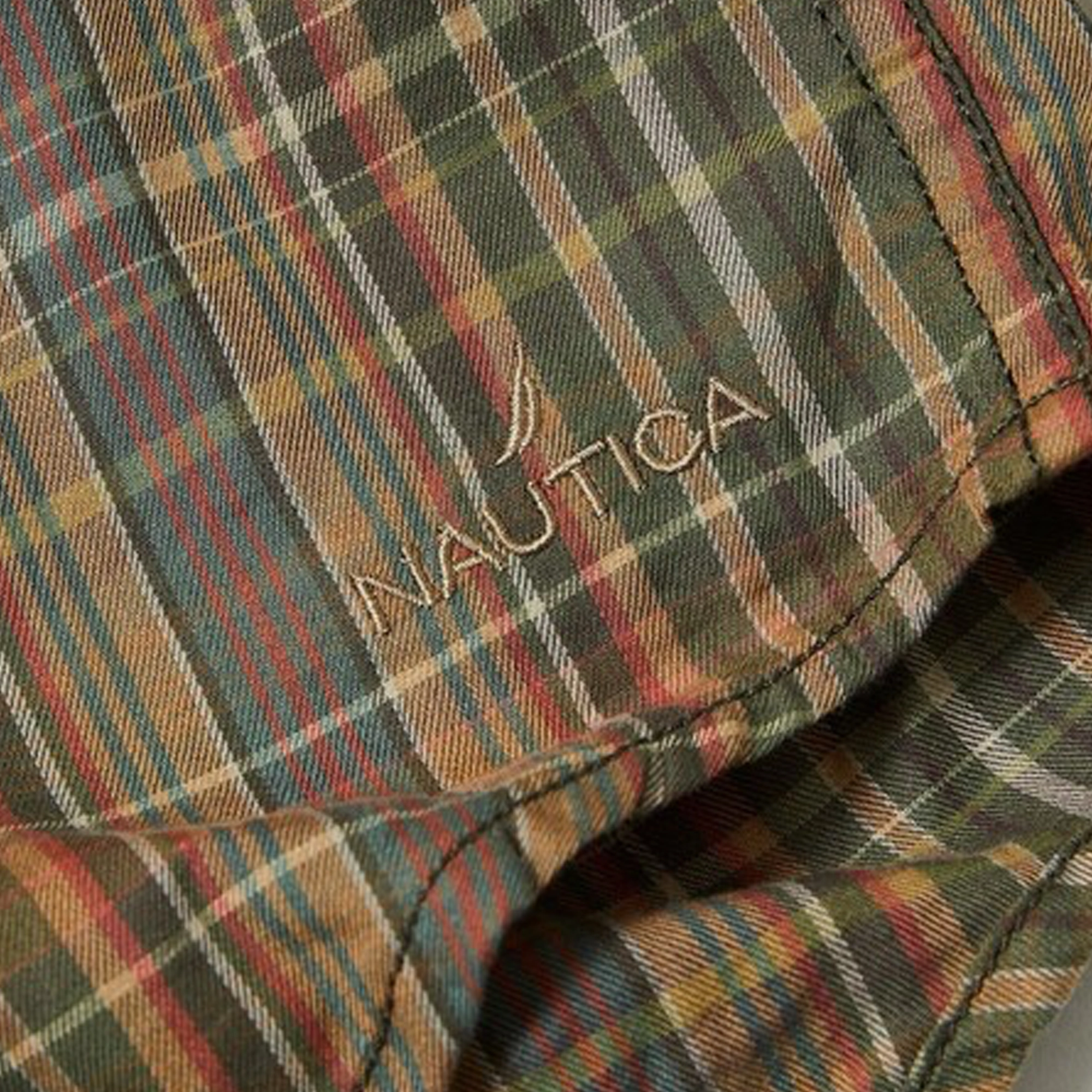 Nautica Japan Washed Twill Check Shirts Beige