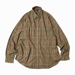 Nautica Japan Washed Twill Check Shirts Beige