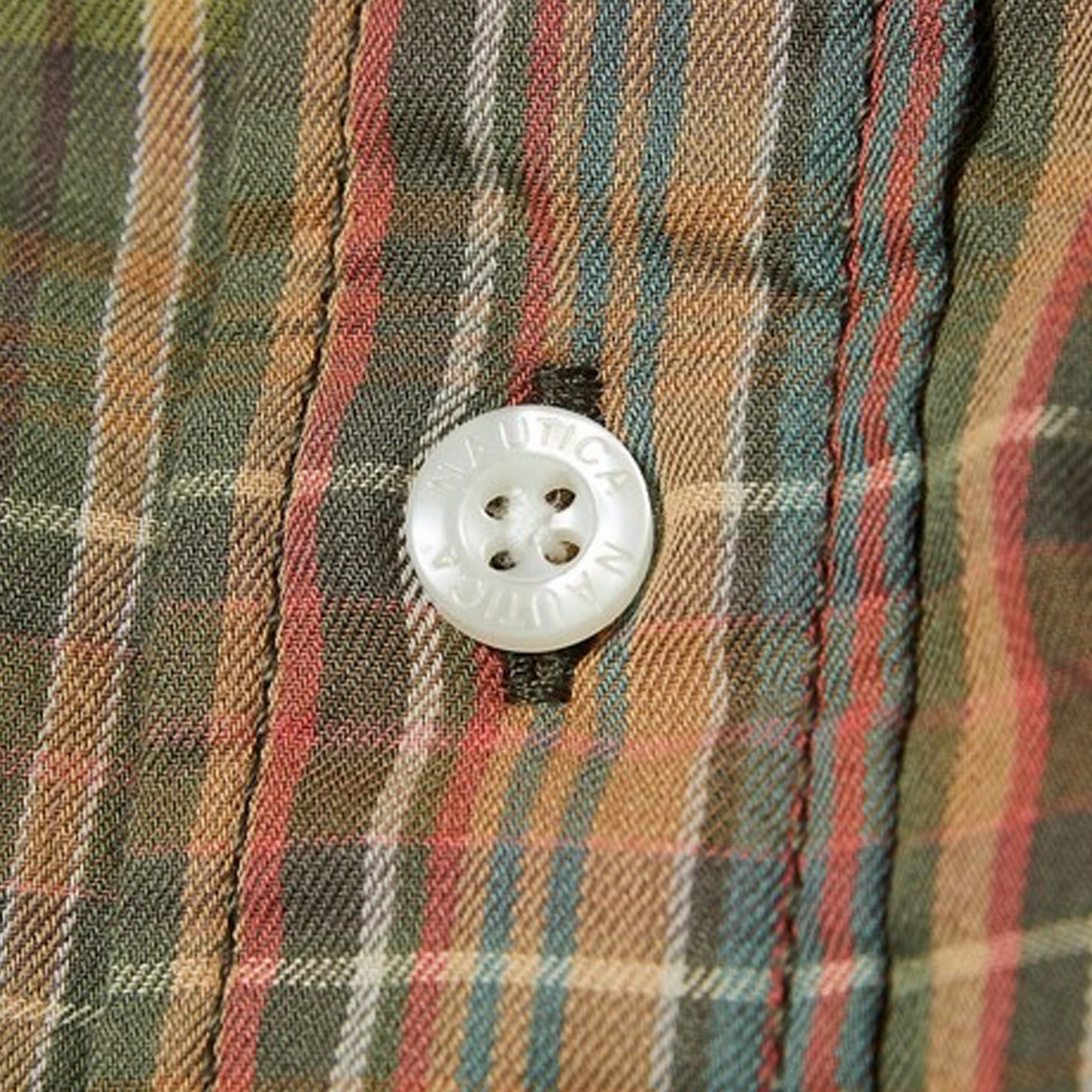 Nautica Japan Washed Twill Check Shirts Beige