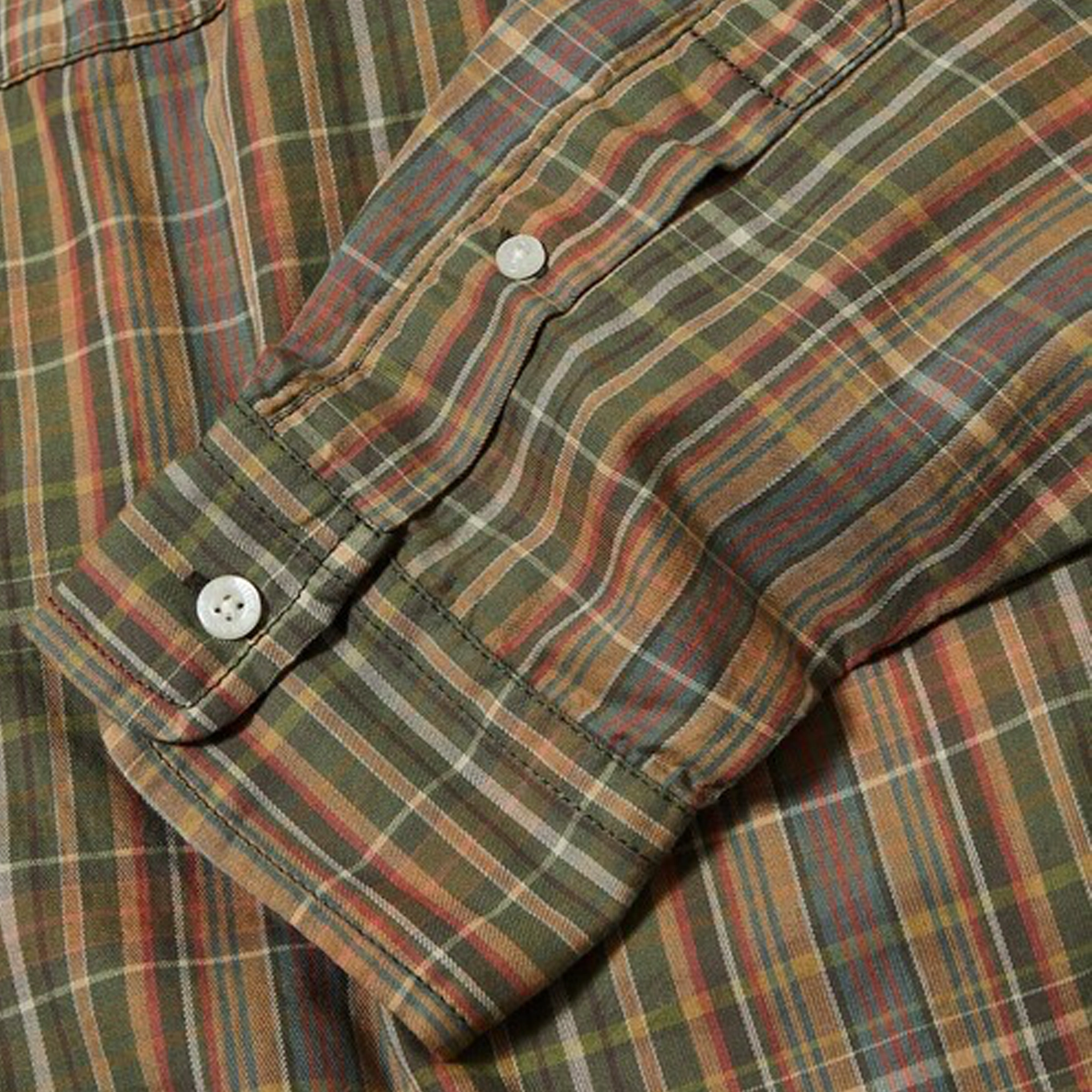 Nautica Japan Washed Twill Check Shirts Beige