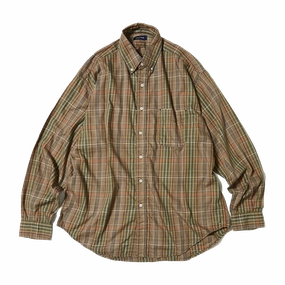 Nautica Japan Washed Twill Check Shirts Beige