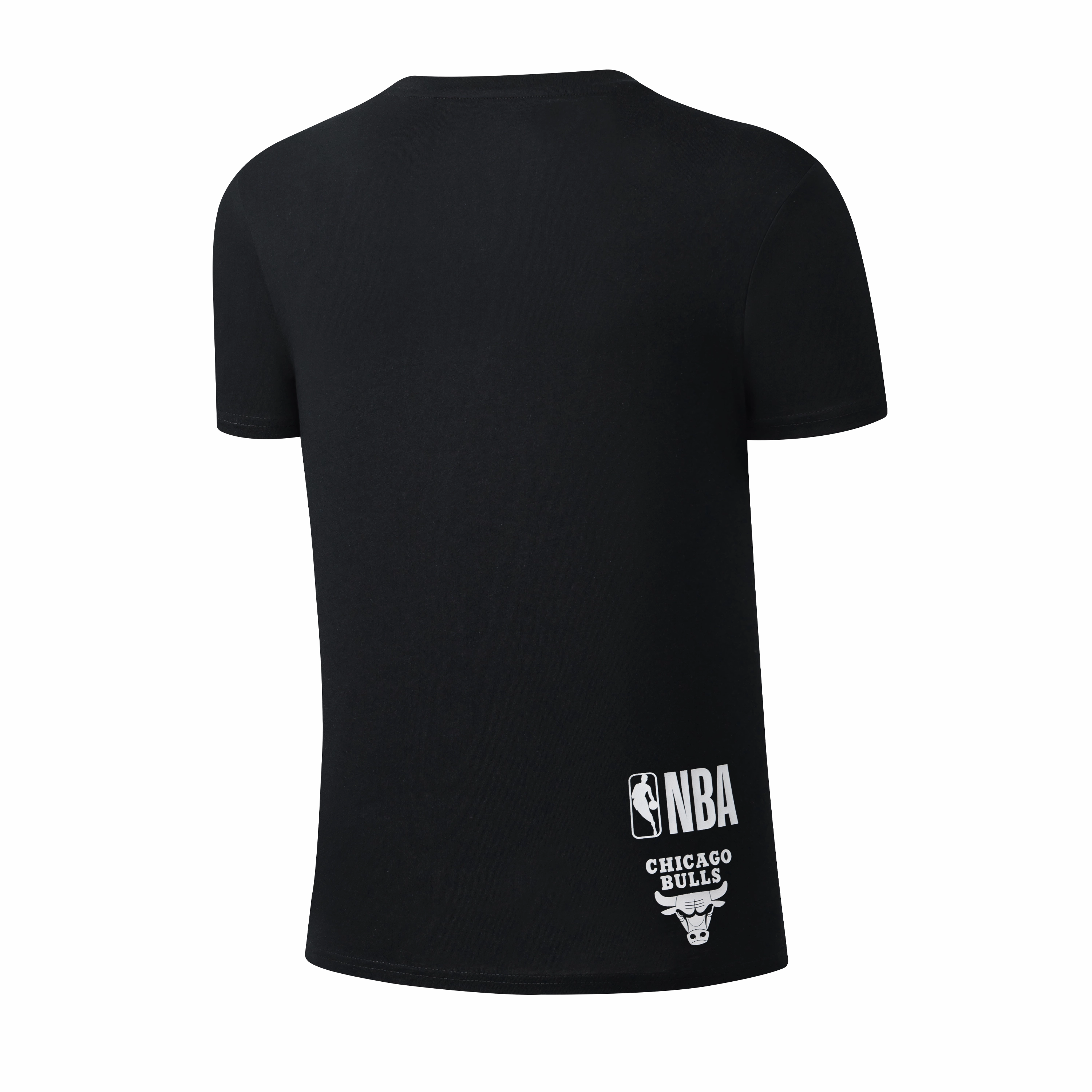 NBA Front HD High Relief Print Loose Fit T-Shirt - BULLS