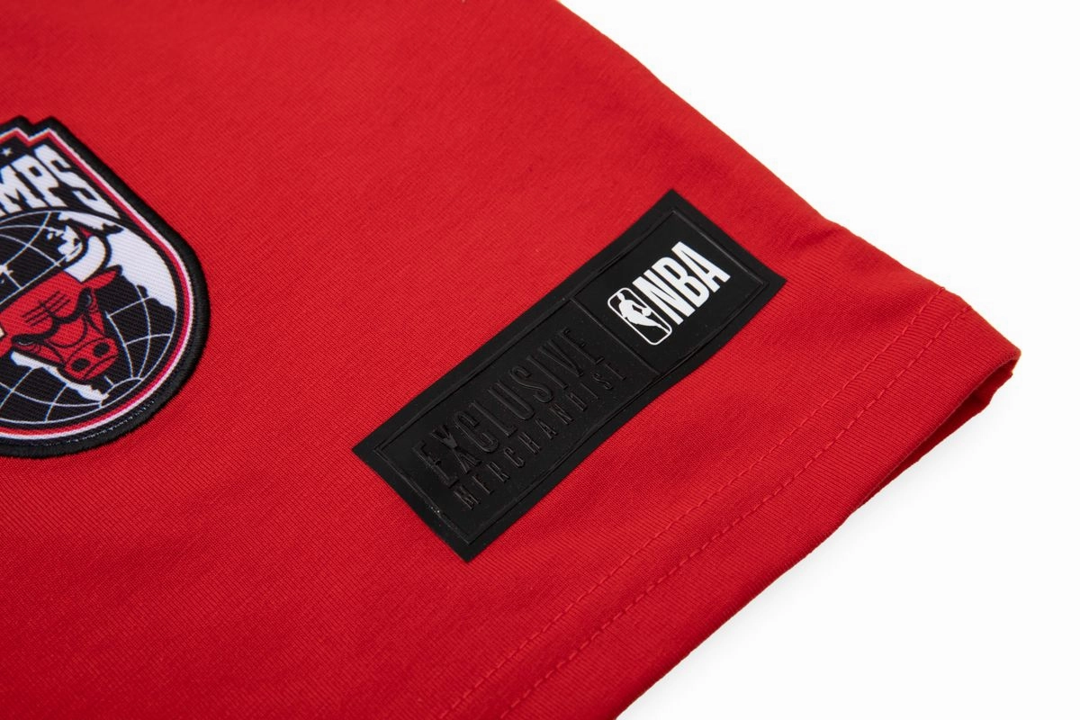 NBA Logo Patches Loose Fit T-Shirt - Chicago Bulls