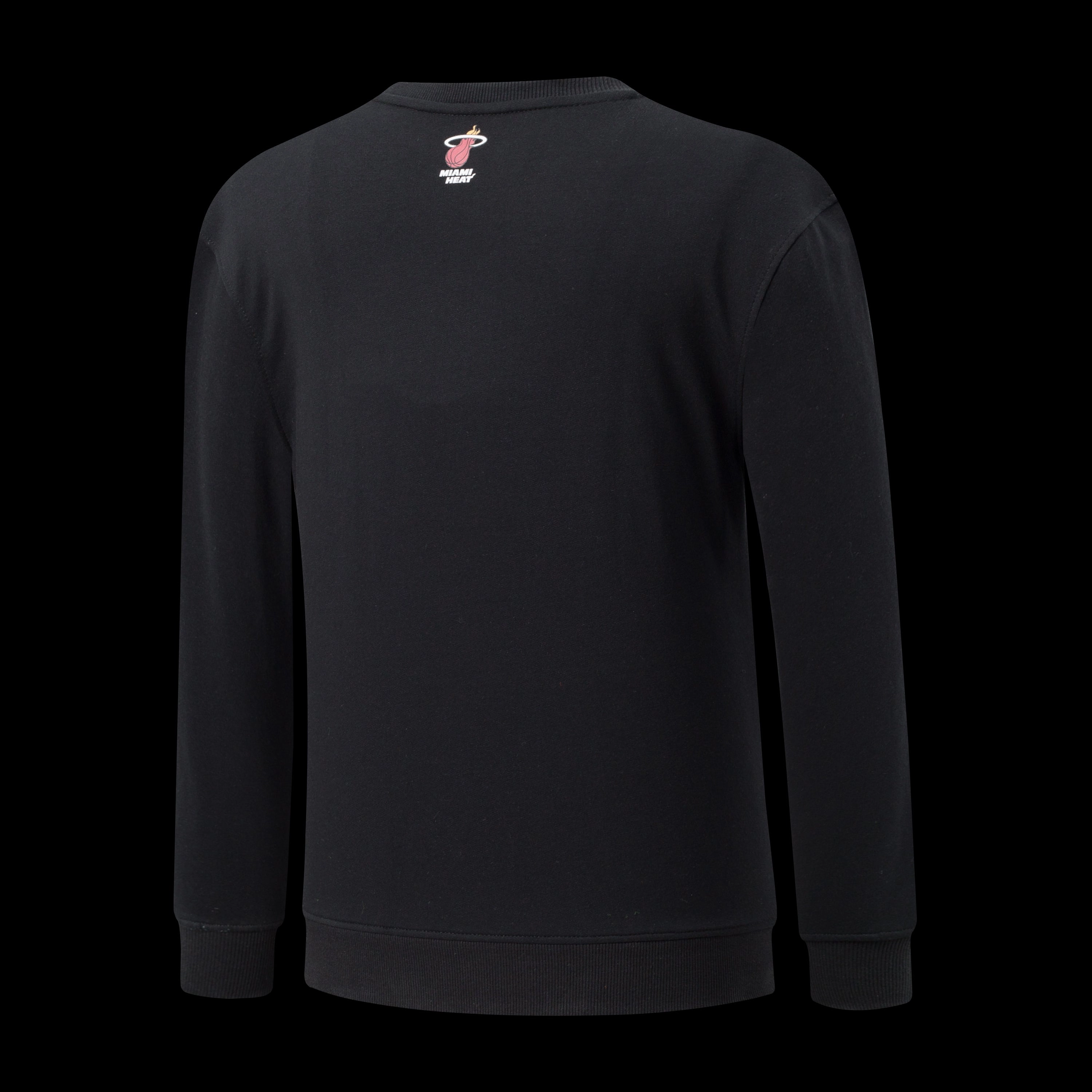 NBA Team Print Loose Fit Sweatshirt - BLACK2. HEAT