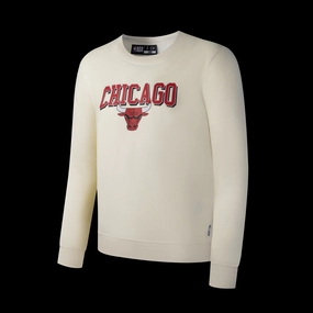 NBA Team Print Loose Fit Sweatshirt - OFF WHITE1. BULLS