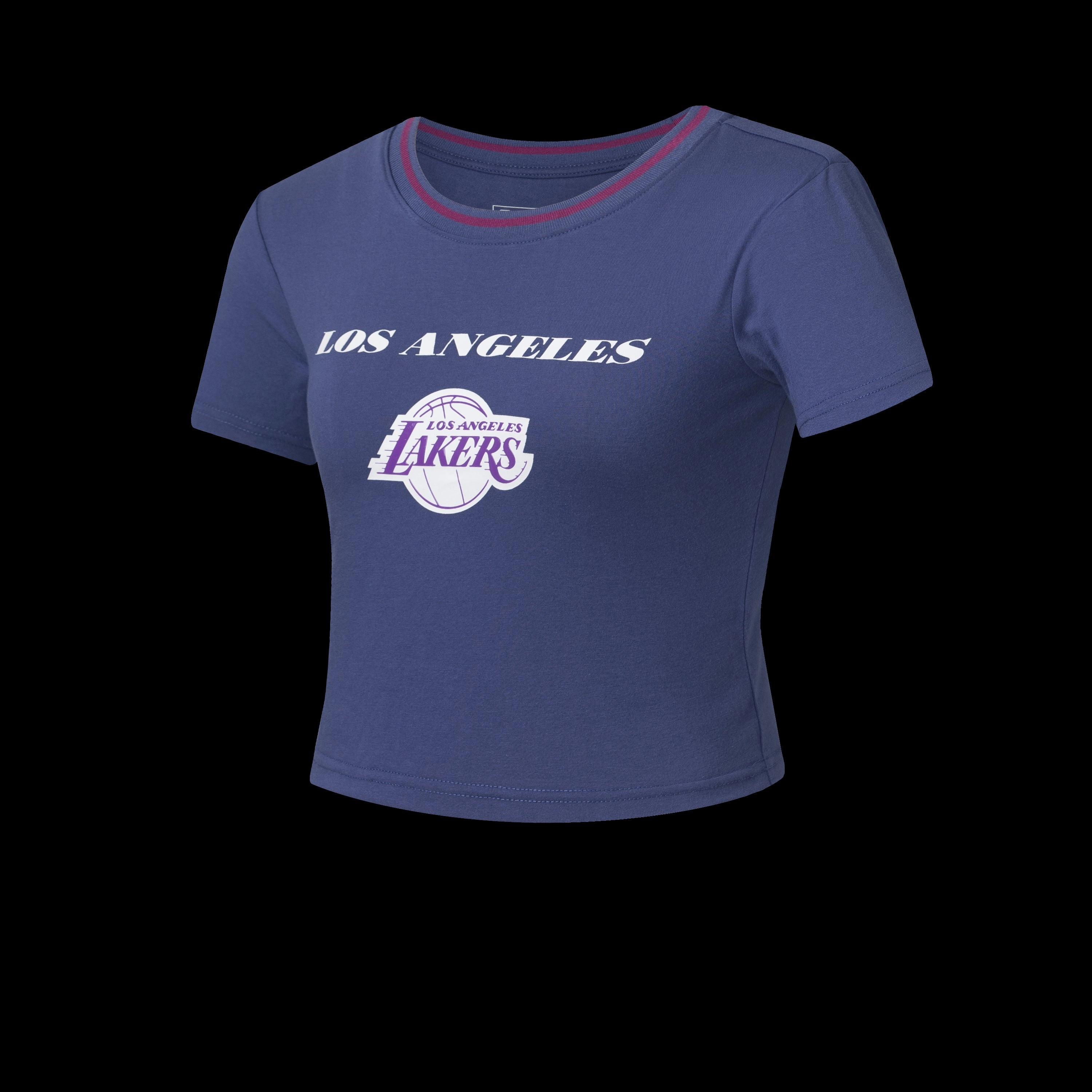 NBA WORDMARK FRONT PRINT CROP TOP SLIM FIT - Lakers