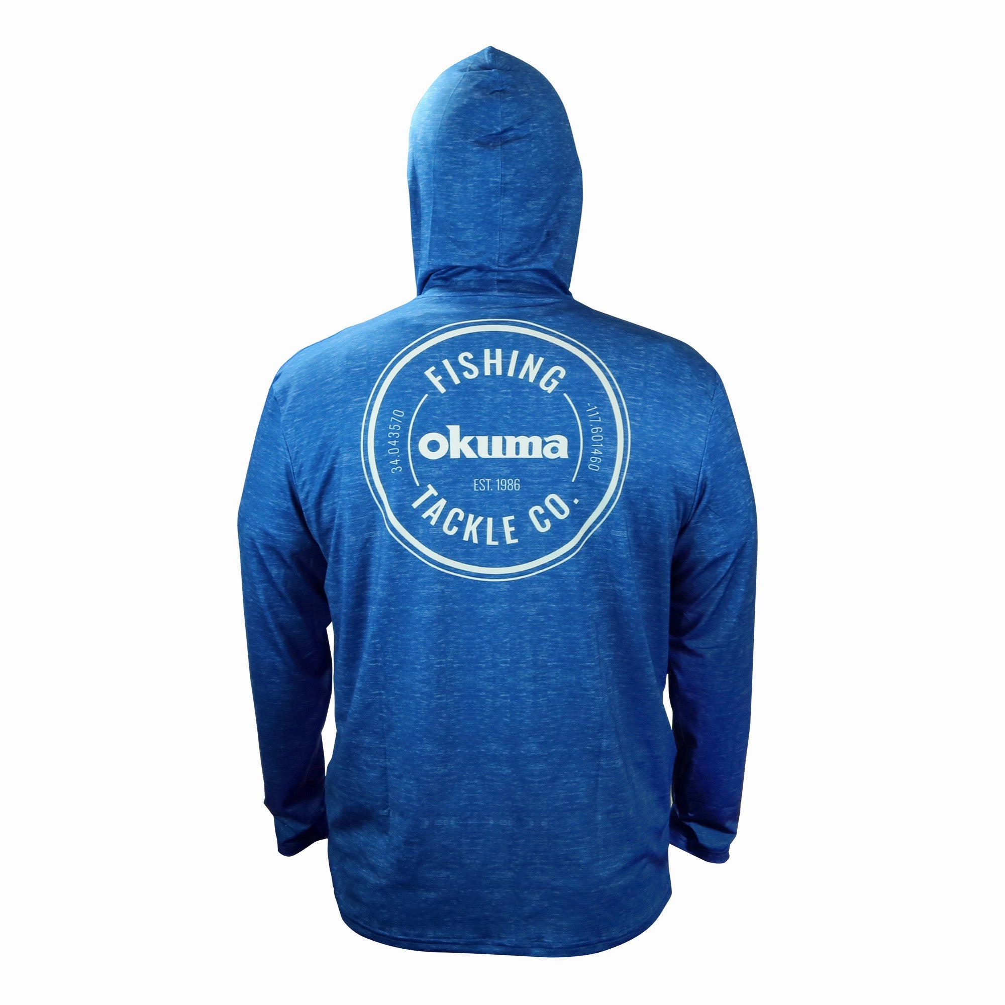 Okuma Hooded Long Sleeve Performance Sun Shirt - Blue