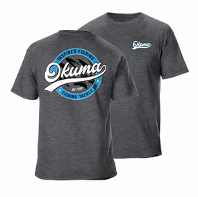 Okuma Short Sleeve T-Shirt in Grey Blue and White 2024
