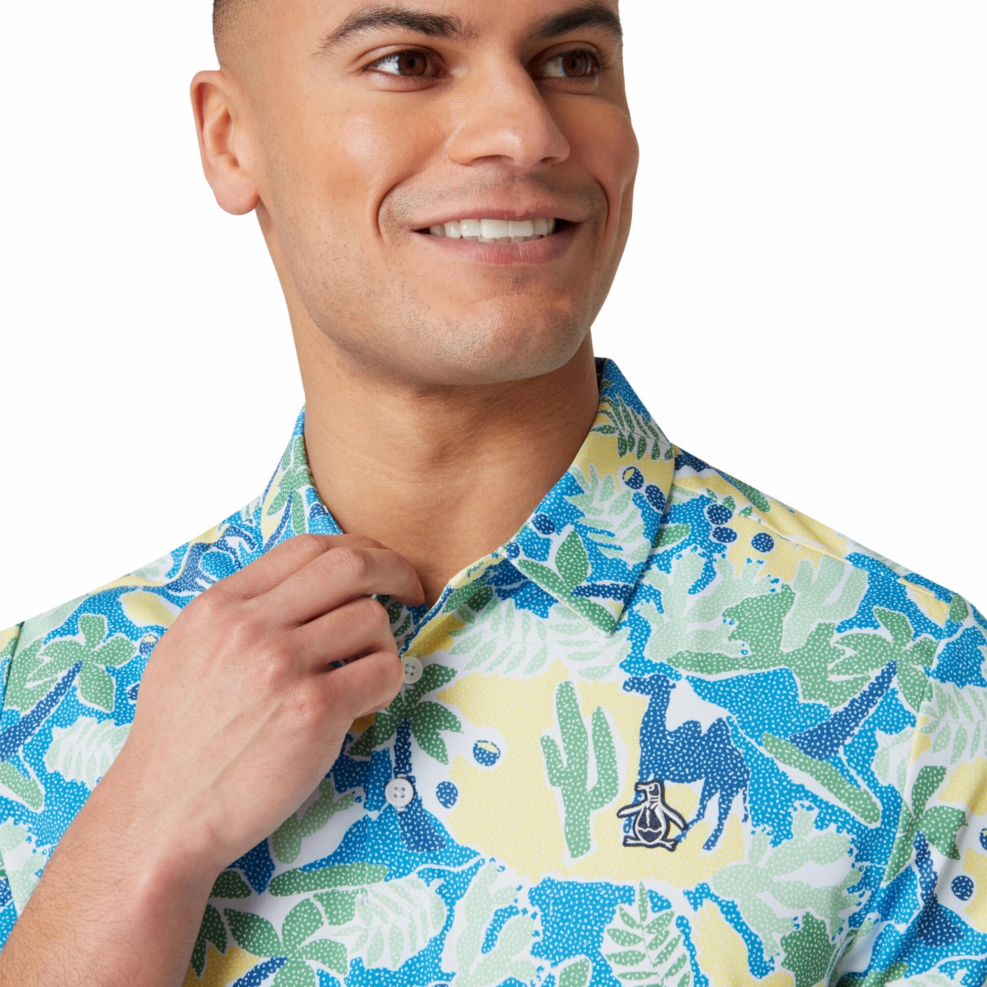 Original Penguin Golf Ibiza Earl Print Polo Shirt
