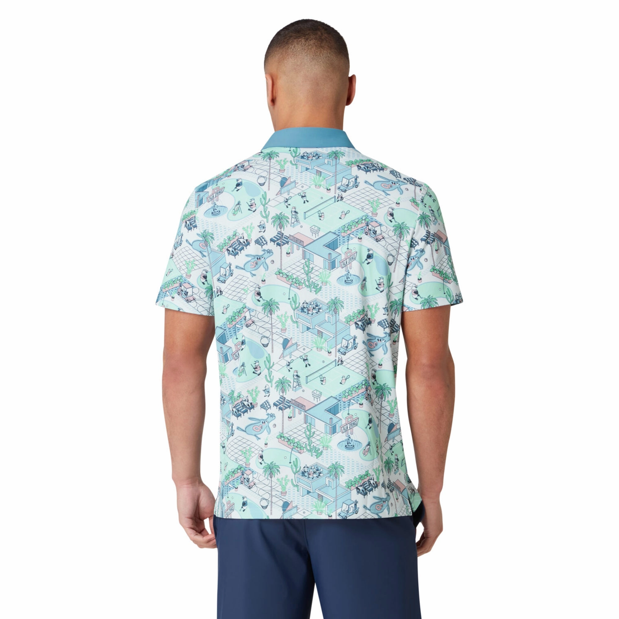 Original Penguin Golf Palm Springs Print Polo Shirt