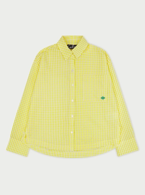 OVERSIZED GINGHAM SHIRT - YELLOW