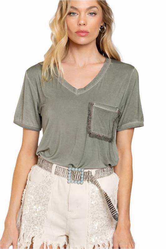 POL Girly Meets Basic Short Sleeve Top