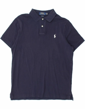 POLO RALPH LAUREN Mens Classic Fit Polo Shirt Medium Navy Blue Cotton