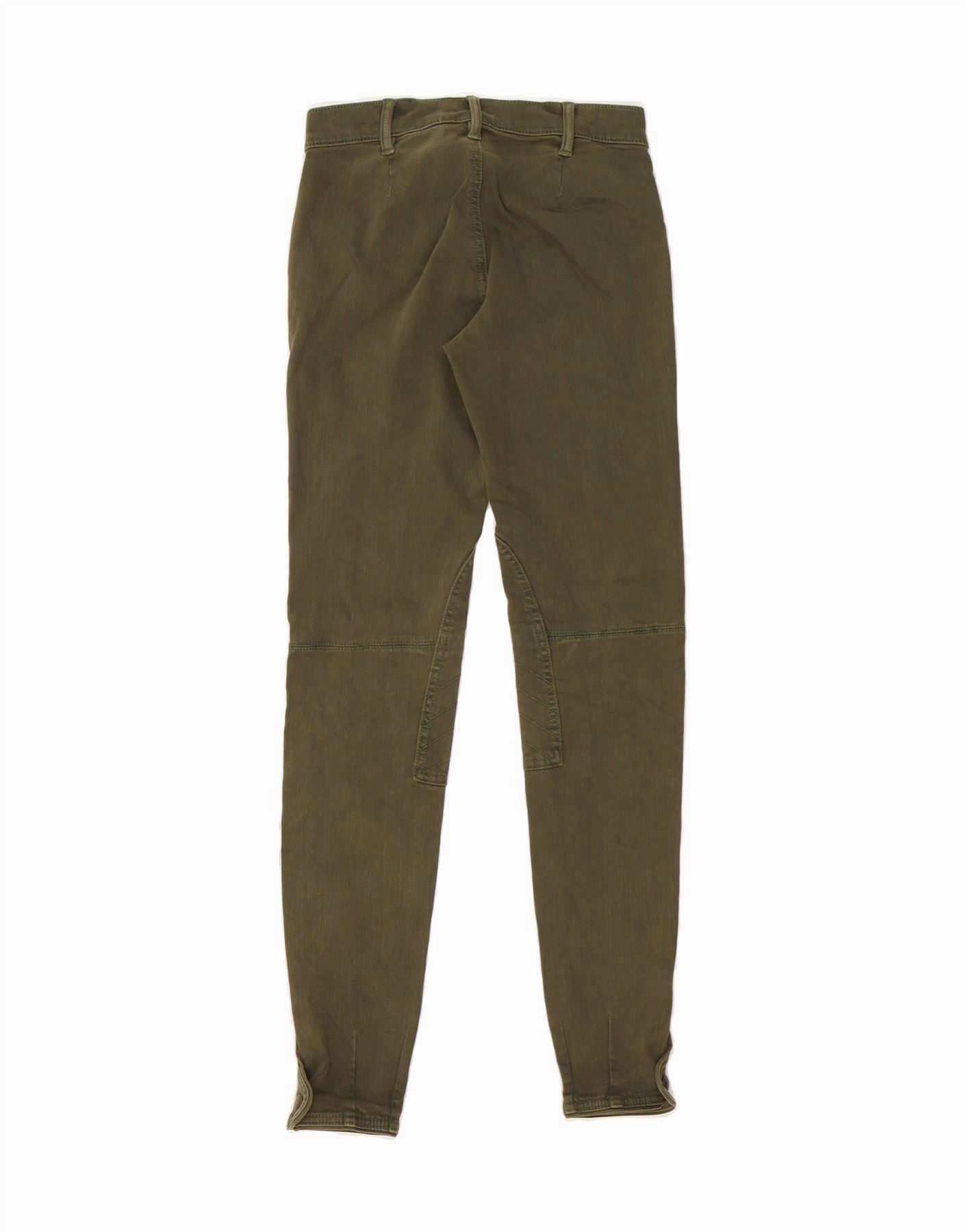 POLO RALPH LAUREN Womens Skinny Casual Trousers W25 L29 Green Cotton