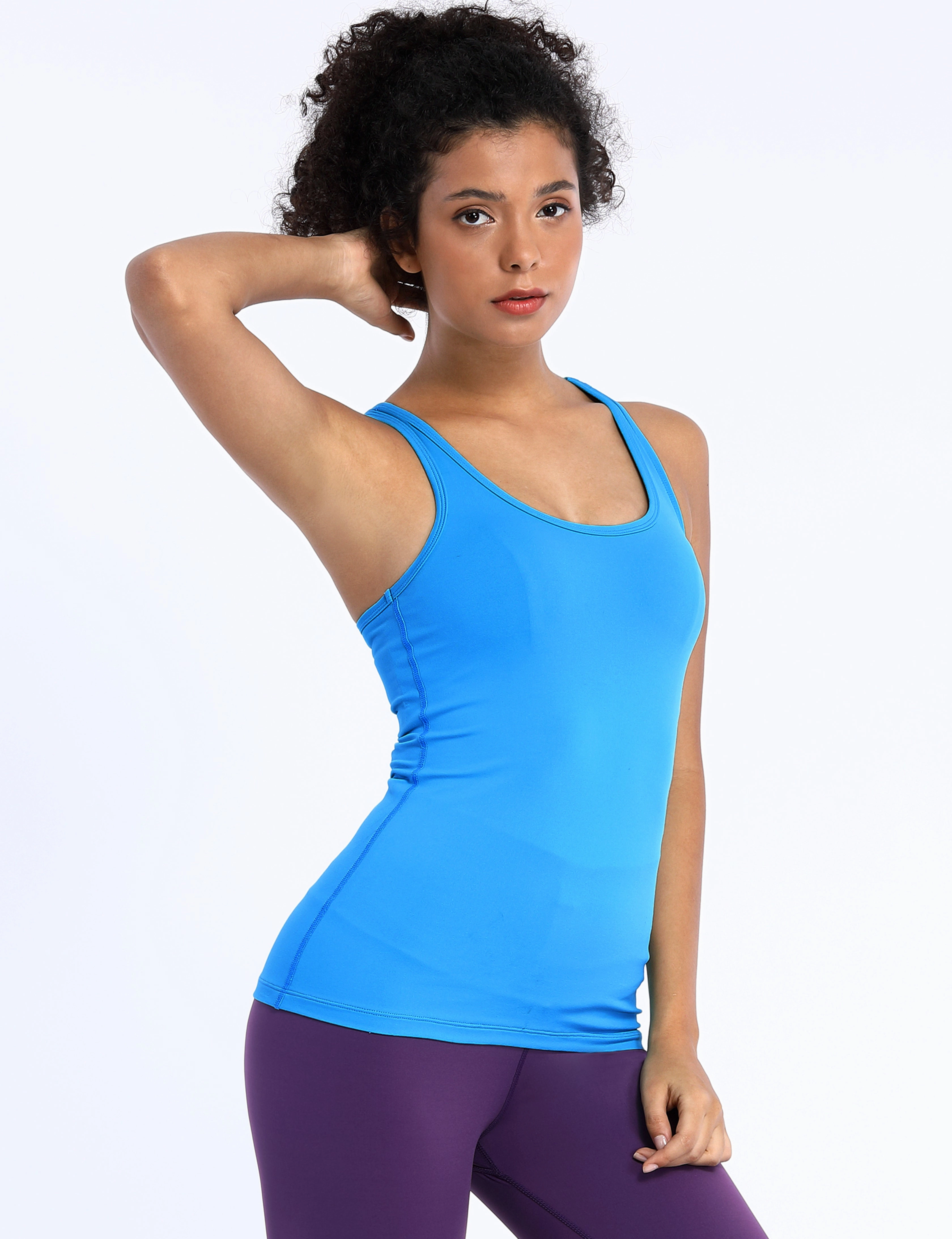 Racerback Athletic Tank Tops electricblue_Golf