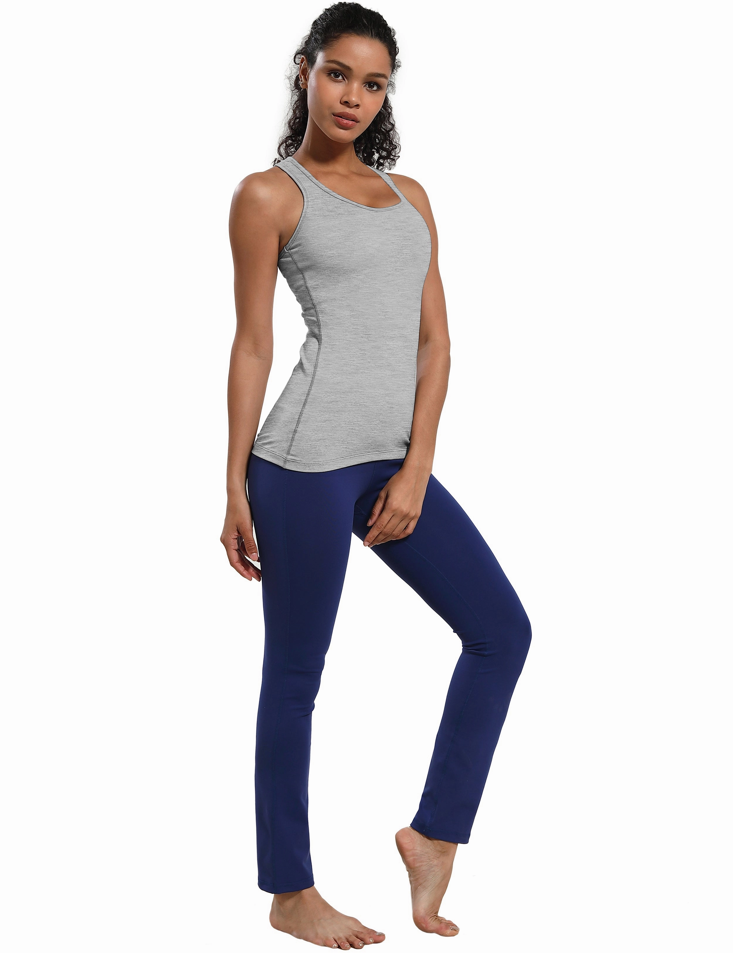 Racerback Athletic Tank Tops heathergray_Golf