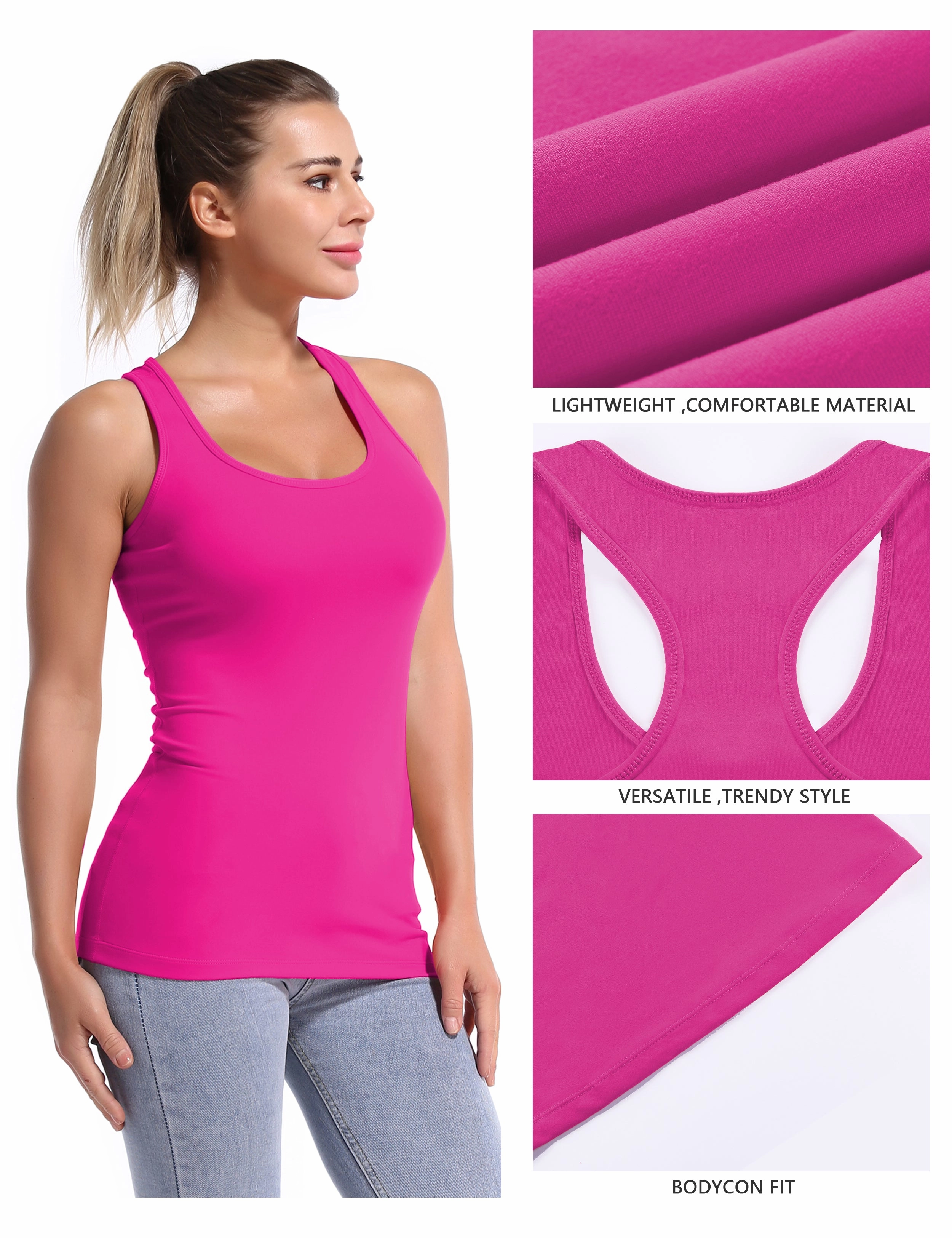 Racerback Athletic Tank Tops magenta_Golf