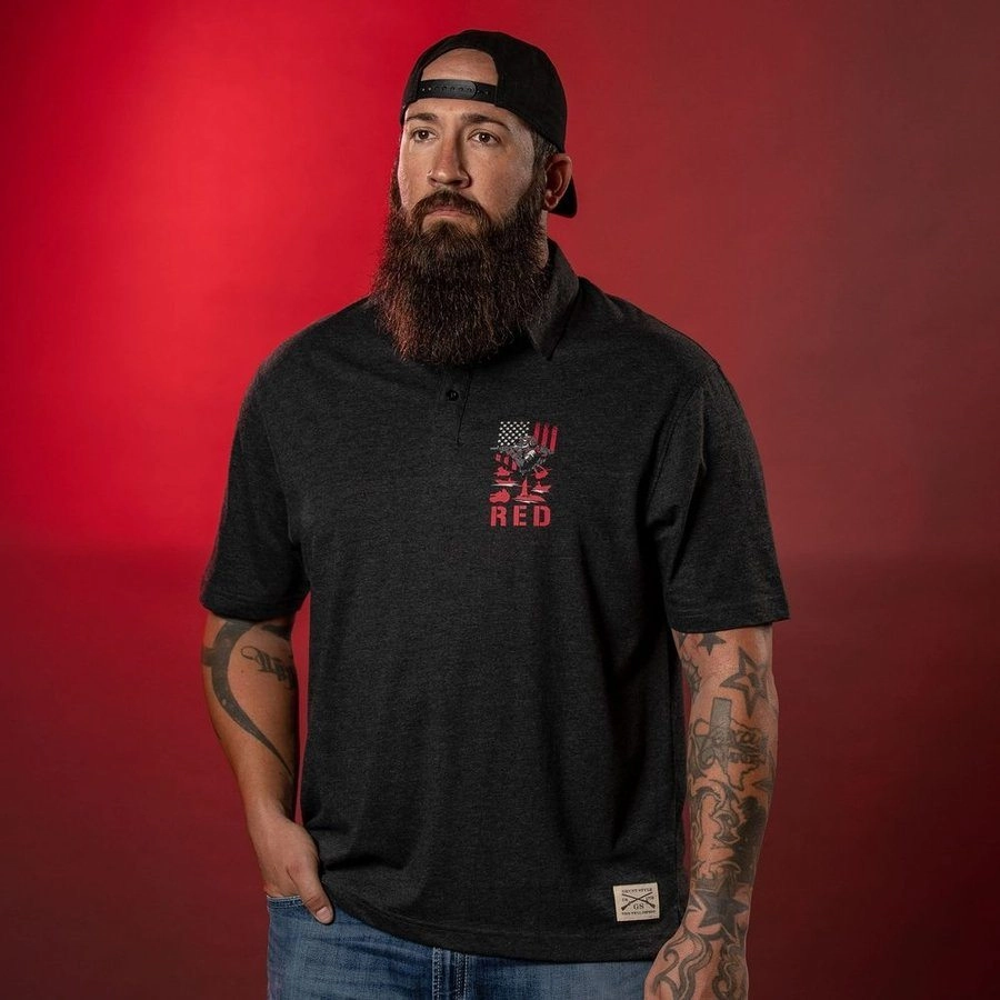 RED Friday Cruiser Polo - Heather Black