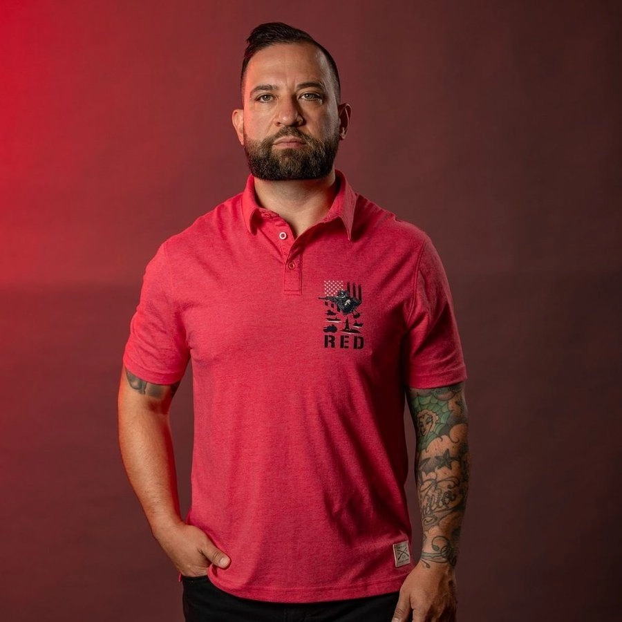 RED Friday Cruiser Polo - Heather Red