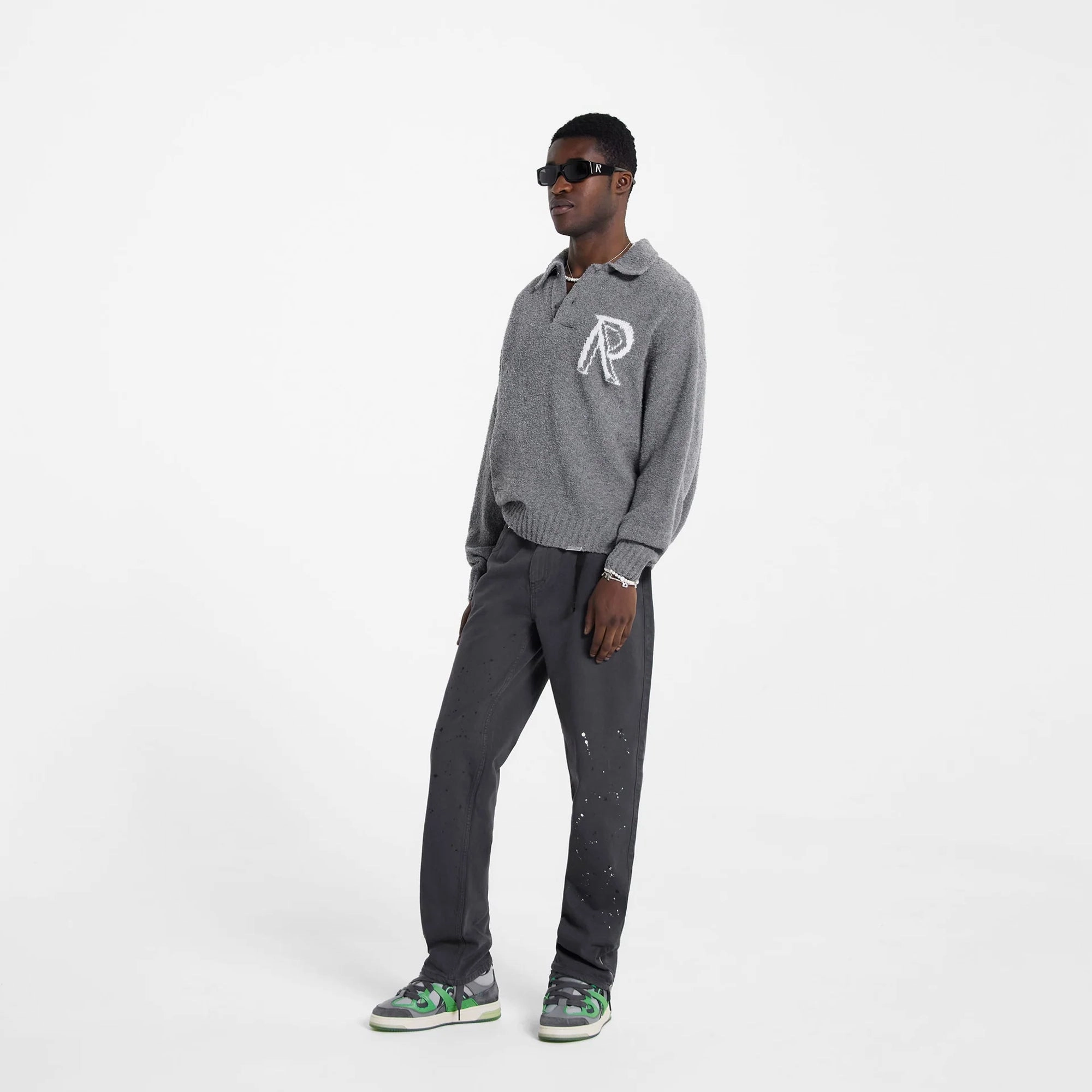 Represent | INITIAL BOUCLE POLO  { GREY
