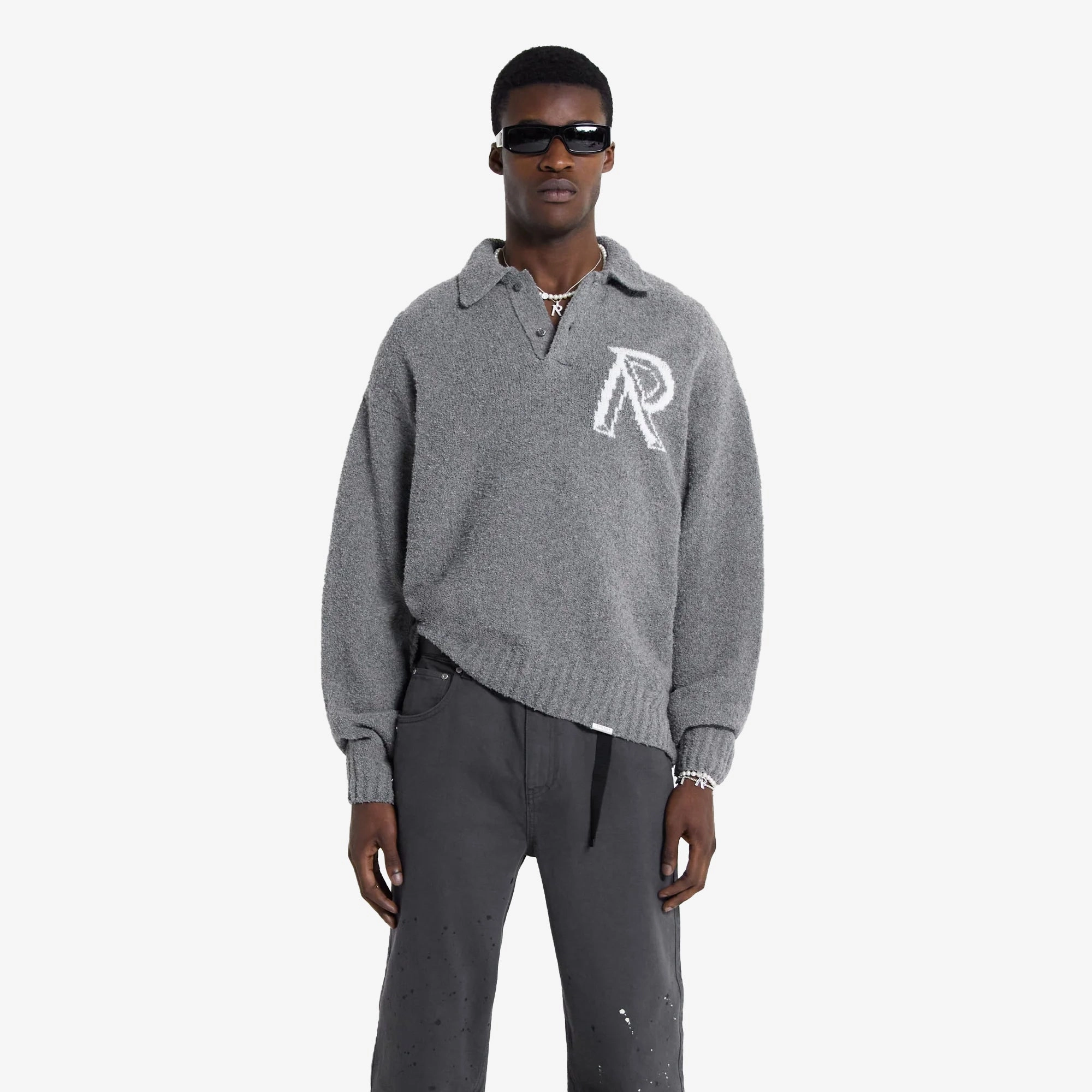 Represent | INITIAL BOUCLE POLO  { GREY