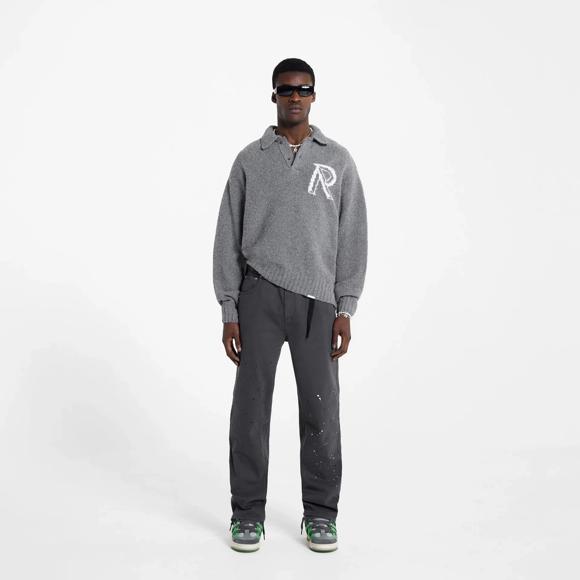 Represent | INITIAL BOUCLE POLO  { GREY