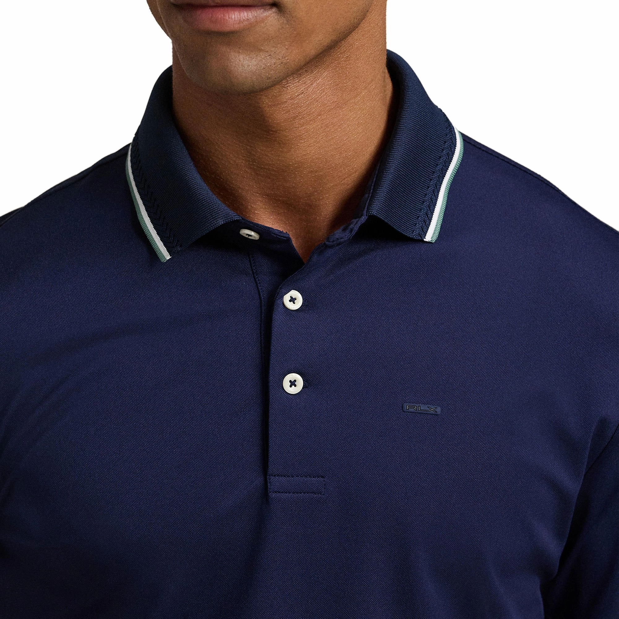 RLX Ralph Lauren Collar Trim Detail Pique Polo Shirt