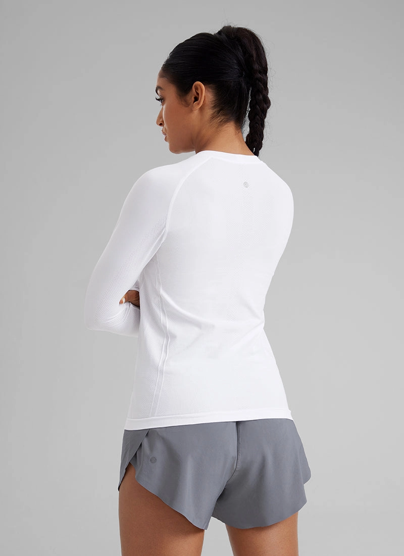 Seamless Crew Neck Workout Long Sleeve Shirts