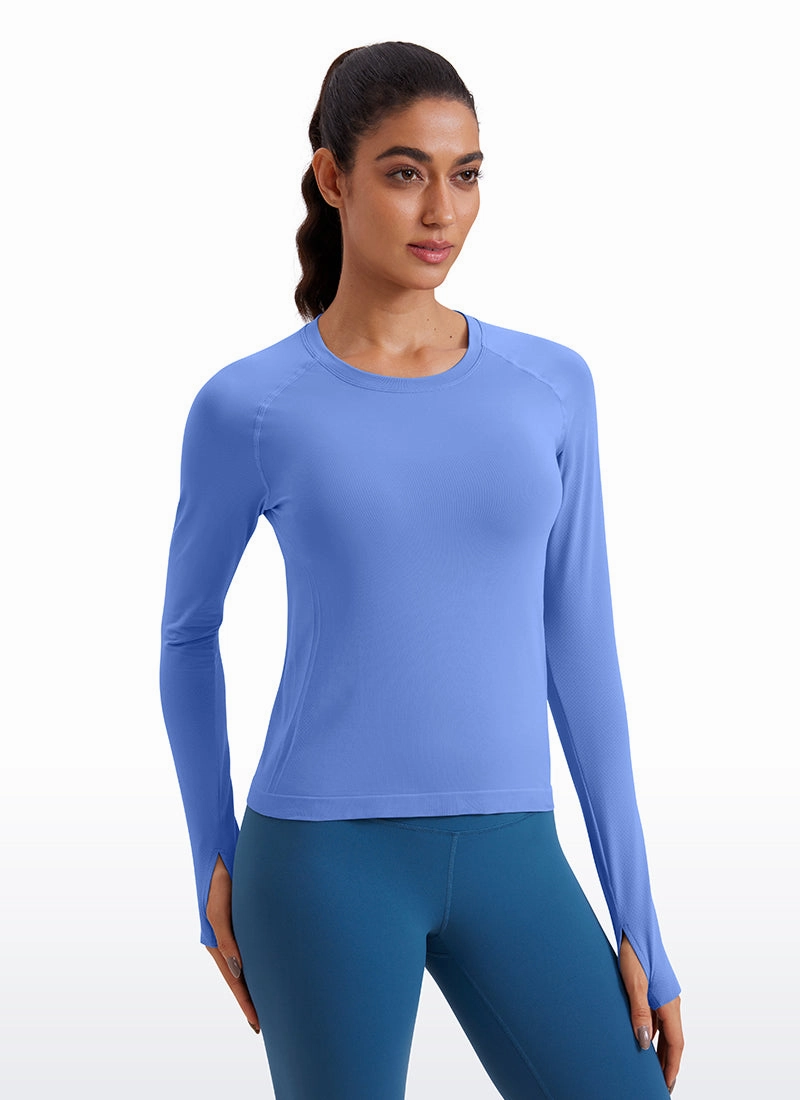 Seamless Long Sleeves with Thumbholes Shirts