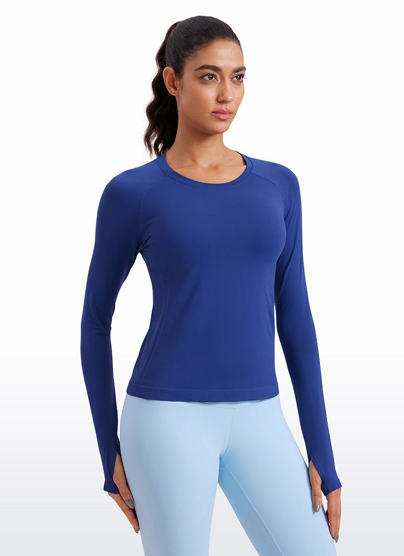 Seamless Long Sleeves with Thumbholes Shirts