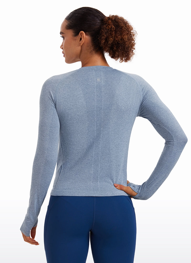 Seamless Long Sleeves with Thumbholes Shirts