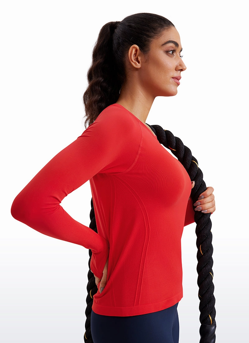 Seamless Long Sleeves with Thumbholes Shirts