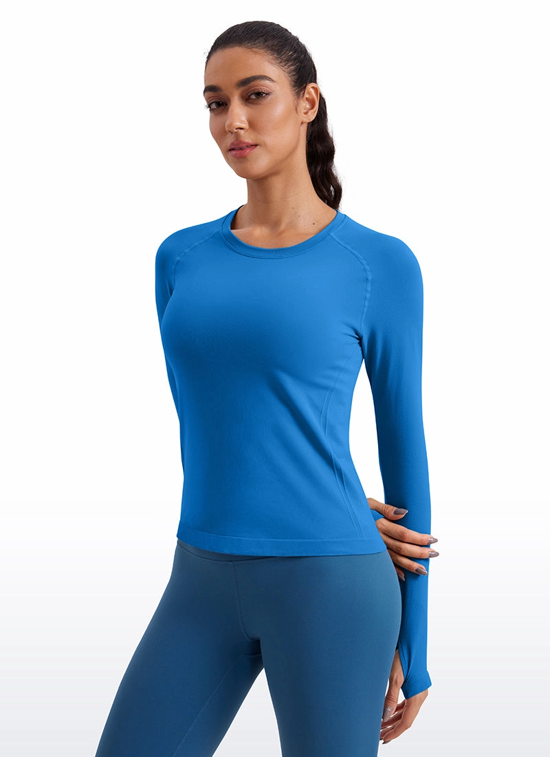 Seamless Long Sleeves with Thumbholes Shirts