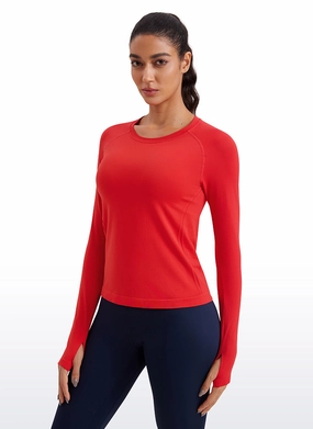 Seamless Long Sleeves with Thumbholes Shirts