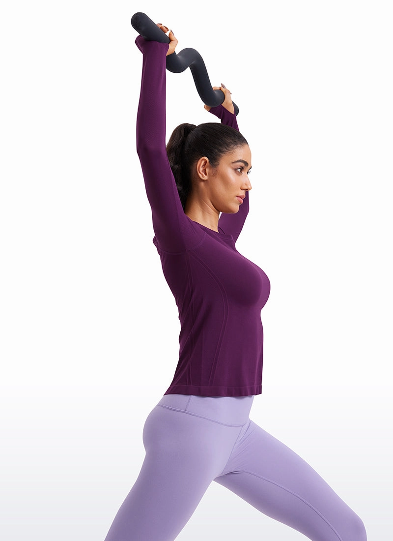 Seamless Long Sleeves with Thumbholes Shirts