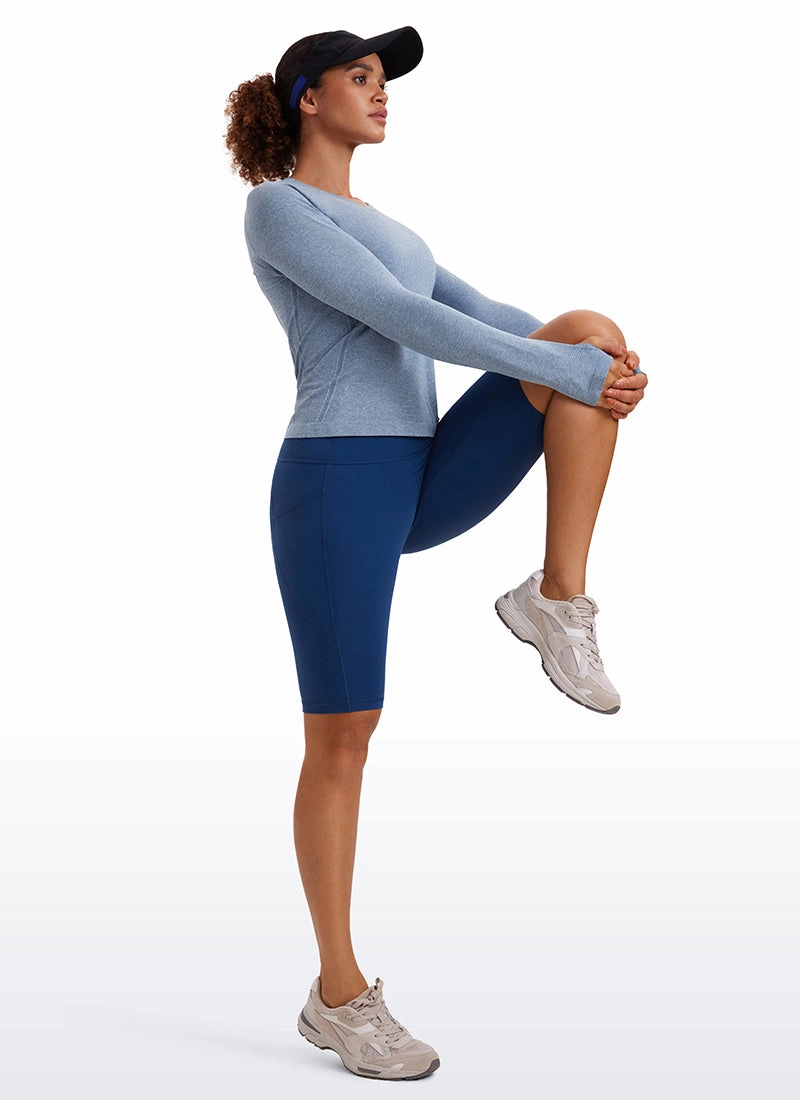 Seamless Long Sleeves with Thumbholes Shirts
