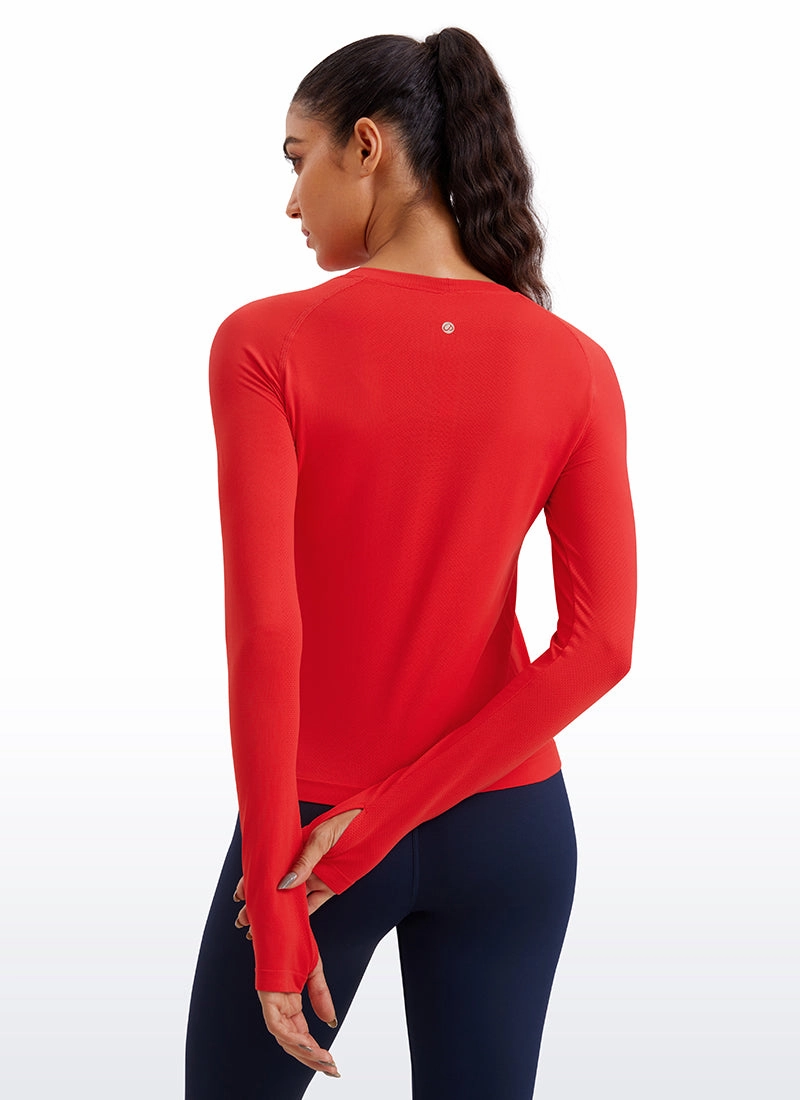 Seamless Long Sleeves with Thumbholes Shirts