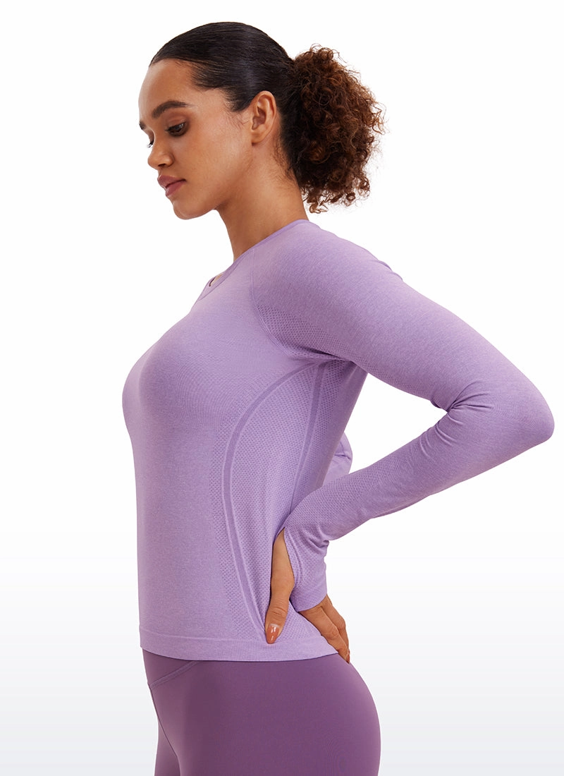 Seamless Long Sleeves with Thumbholes Shirts