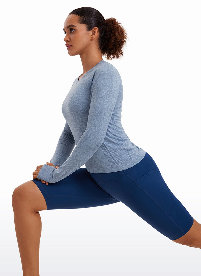 Seamless Long Sleeves with Thumbholes Shirts
