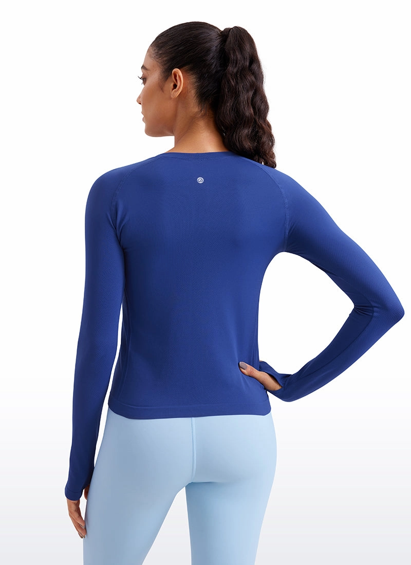 Seamless Long Sleeves with Thumbholes Shirts