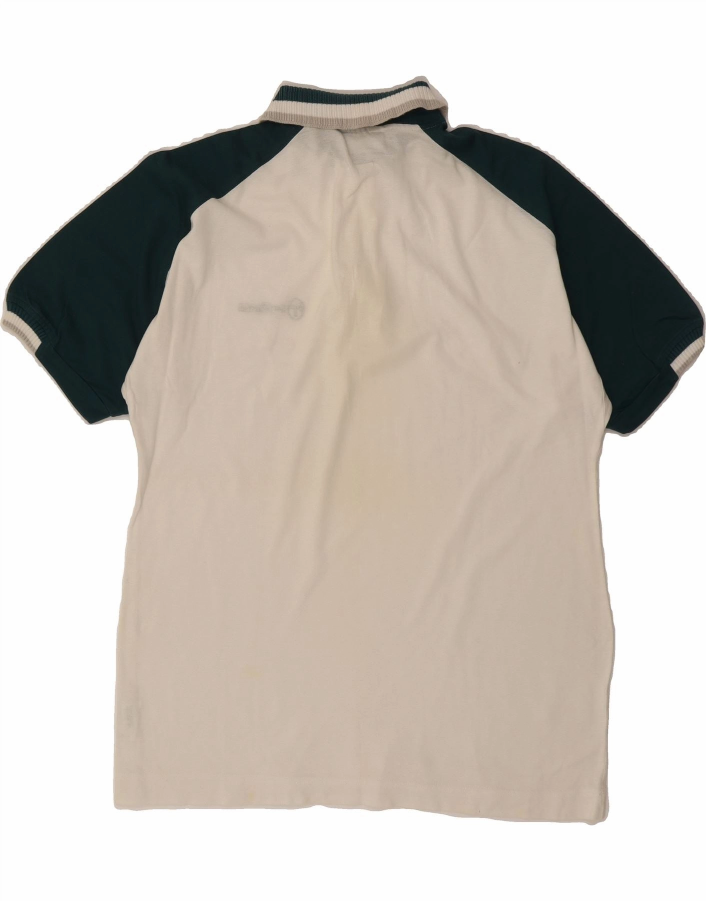 SERGIO TACCHINI Mens Polo Shirt Medium White Colourblock Cotton Classic