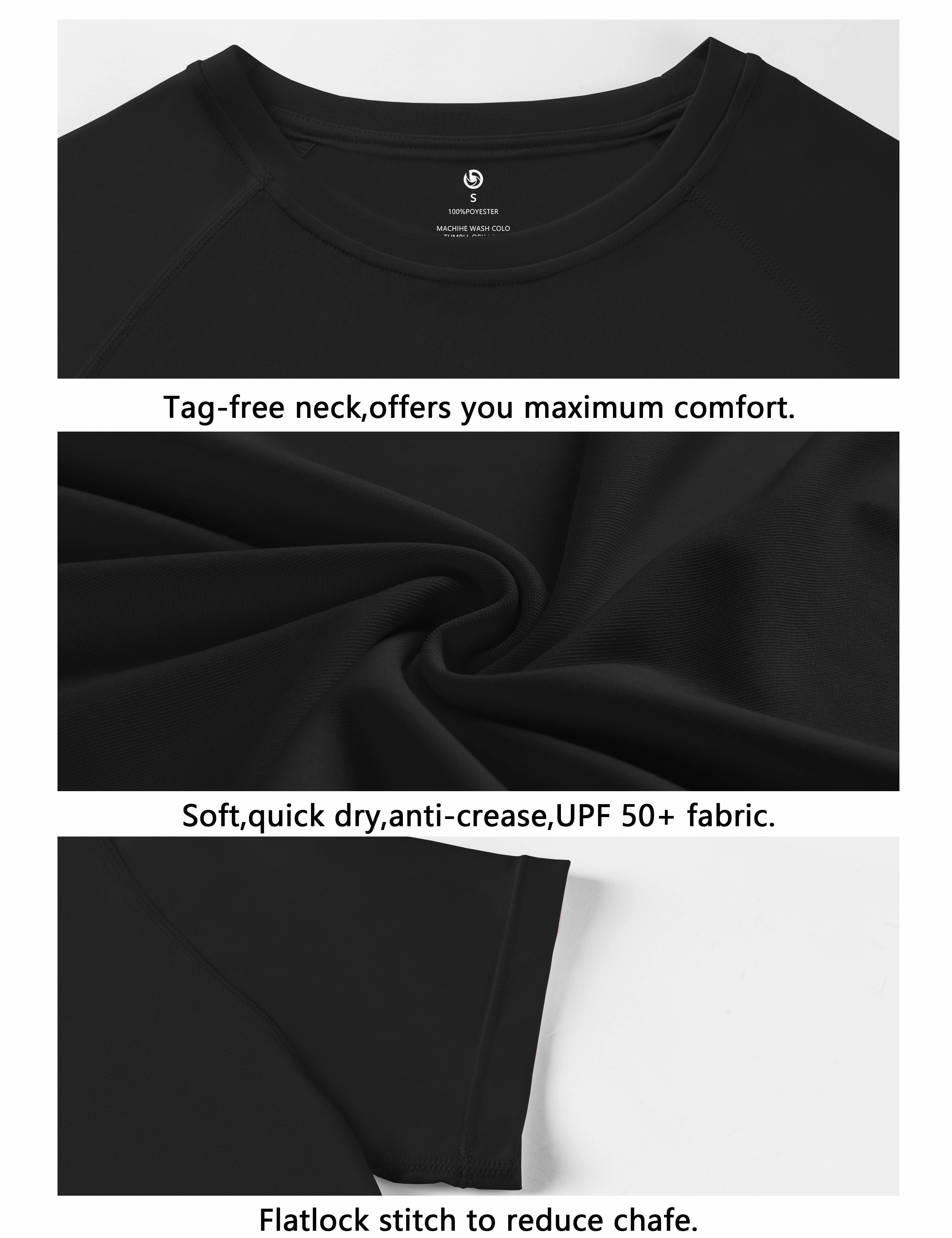 Short Sleeve Athletic Shirts black_Gym