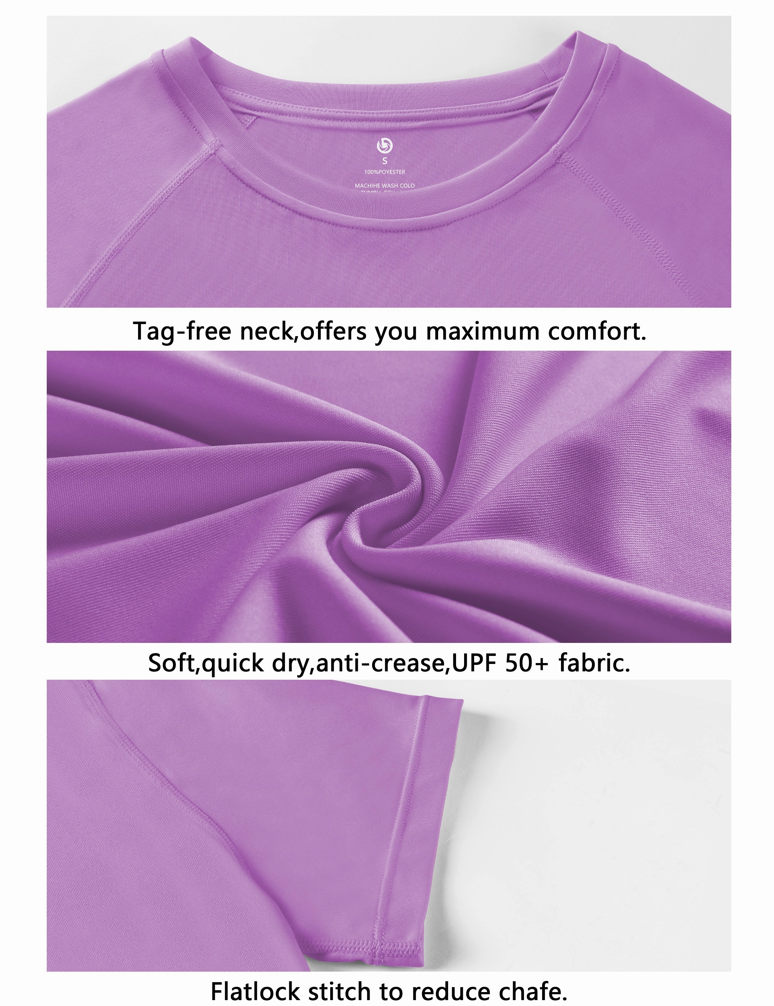 Short Sleeve Athletic Shirts purple_Biking