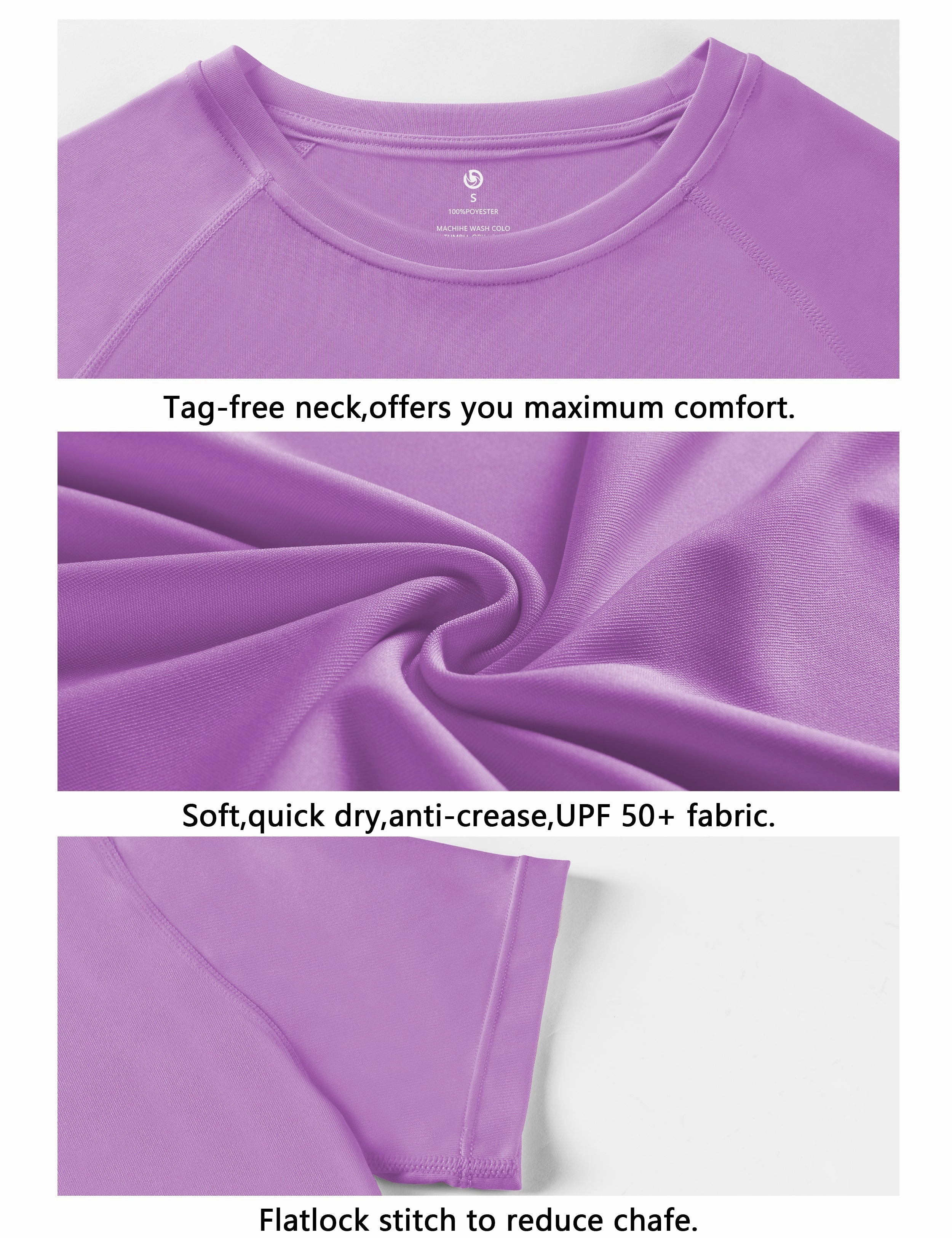Short Sleeve Athletic Shirts purple_yogastudio
