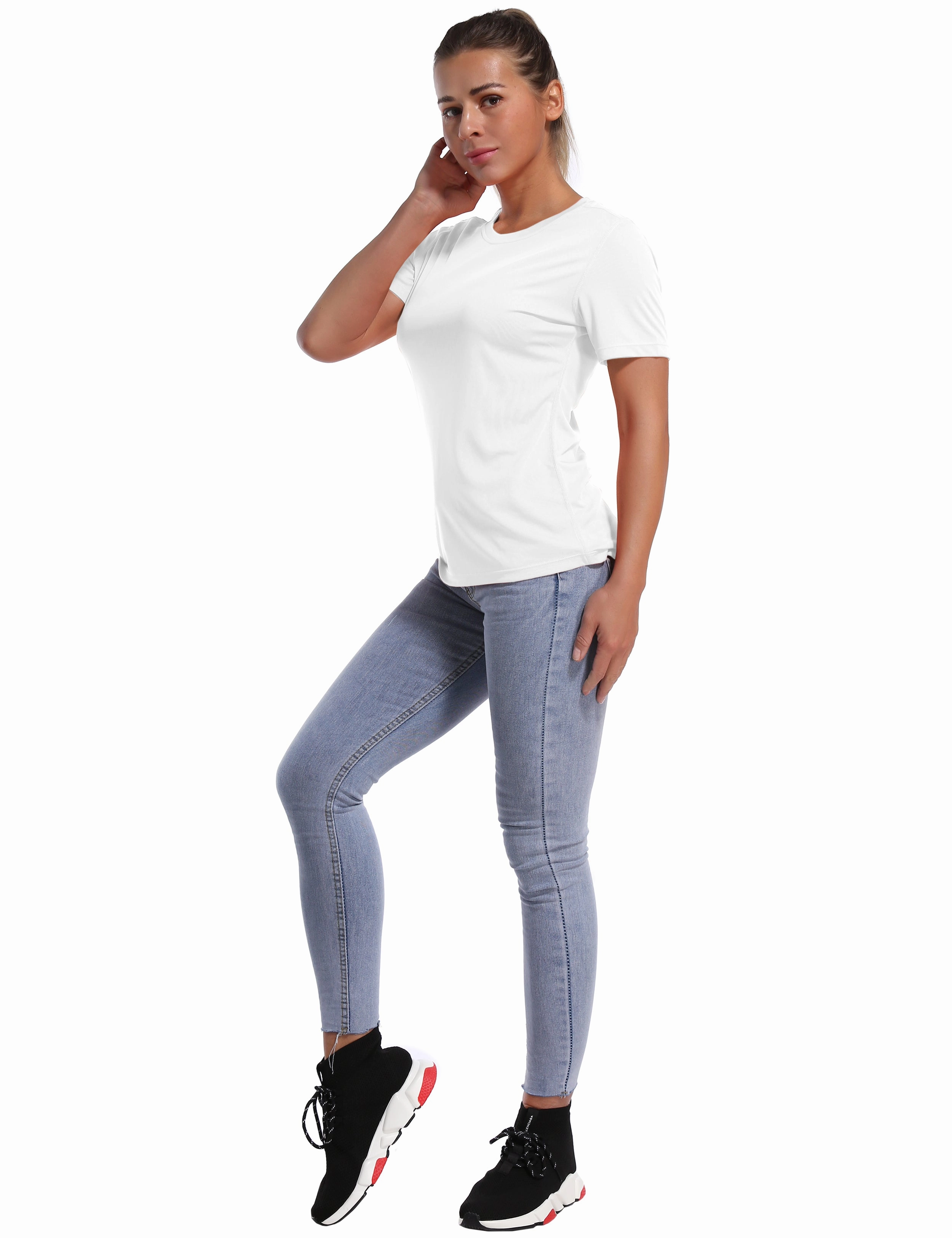 Short Sleeve Athletic Shirts white_Tall Size