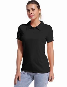 Short Sleeve Slim Fit Polo Shirt black_yogastudio